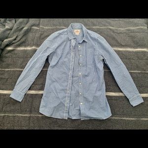 Blue/white button-up shirt